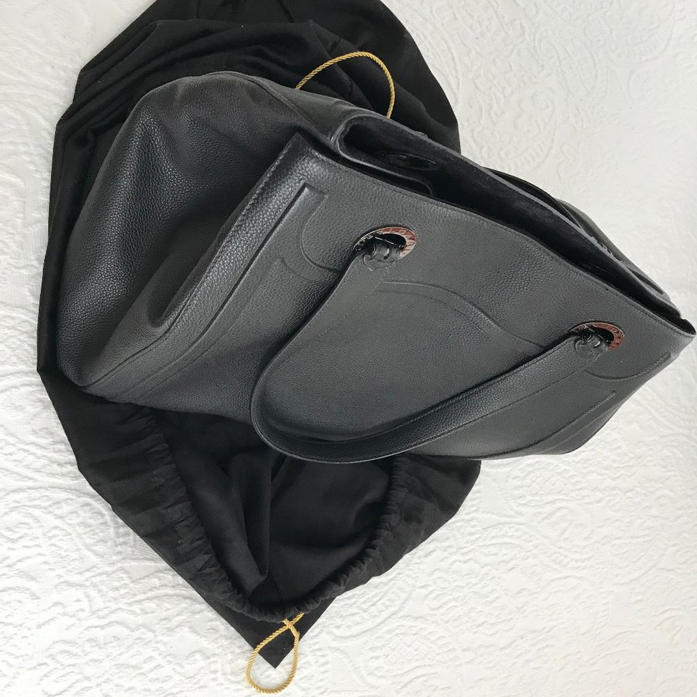 BVLGARI Woman's 14" x 11.5" Leather Tote Handbag